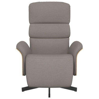 Fauteuil Verstelbaar Met Voetensteun Stof Taupe