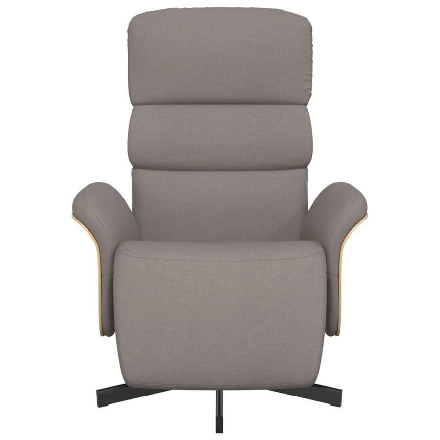 Fauteuil Verstelbaar Met Voetensteun Stof Taupe