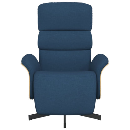 Fauteuil Verstelbaar Met Voetensteun Stof Blauw