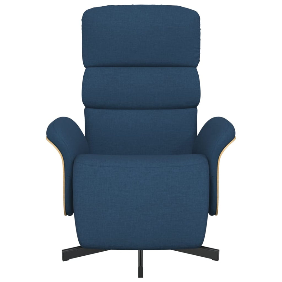 Fauteuil Verstelbaar Met Voetensteun Stof Blauw