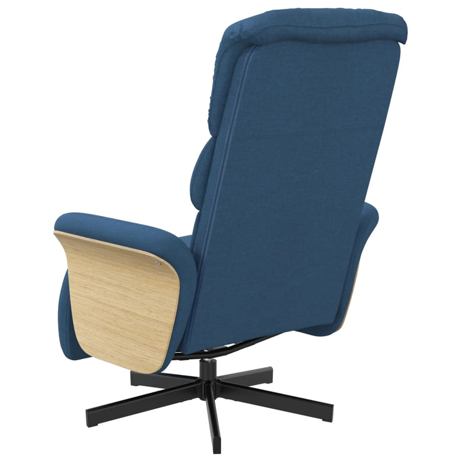 Fauteuil Verstelbaar Met Voetensteun Stof Blauw
