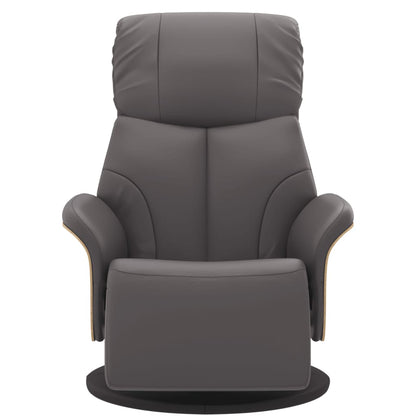 Fauteuil verstelbaar met voetensteun kunstleer grijs