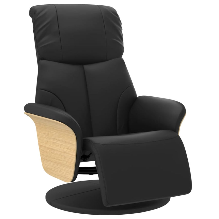 Fauteuil Verstelbaar Met Voetensteun Kunstleer Zwart