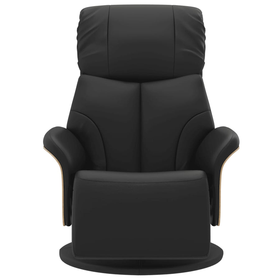 Fauteuil Verstelbaar Met Voetensteun Kunstleer Zwart