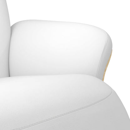 Fauteuil Verstelbaar Met Voetensteun Kunstleer Wit