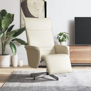 Fauteuil verstelbaar crèmekleurig kunstleer