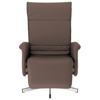 Fauteuil verstelbaar met voetensteun kunstleer bruin