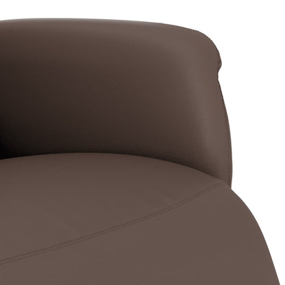 Fauteuil verstelbaar met voetensteun kunstleer bruin