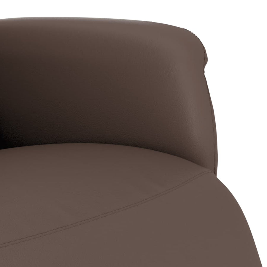 Fauteuil verstelbaar met voetensteun kunstleer bruin