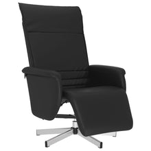Fauteuil Verstelbaar Met Voetensteun Kunstleer Zwart