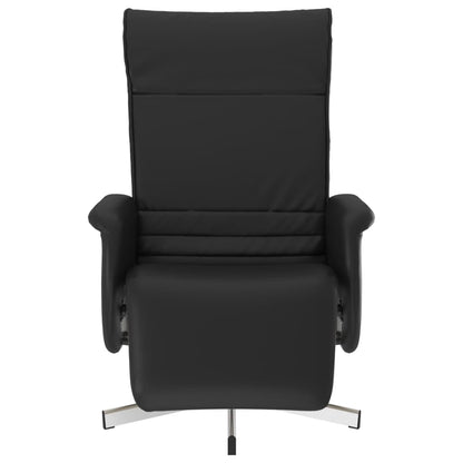 Fauteuil Verstelbaar Met Voetensteun Kunstleer Zwart