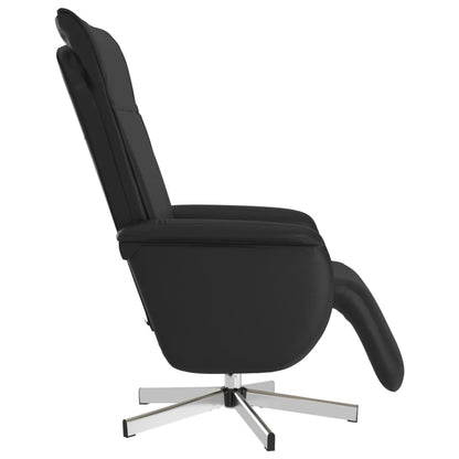 Fauteuil Verstelbaar Met Voetensteun Kunstleer Zwart