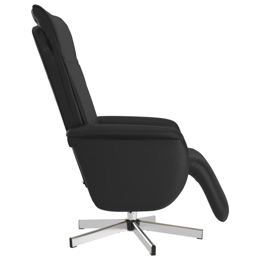 Fauteuil Verstelbaar Met Voetensteun Kunstleer Zwart