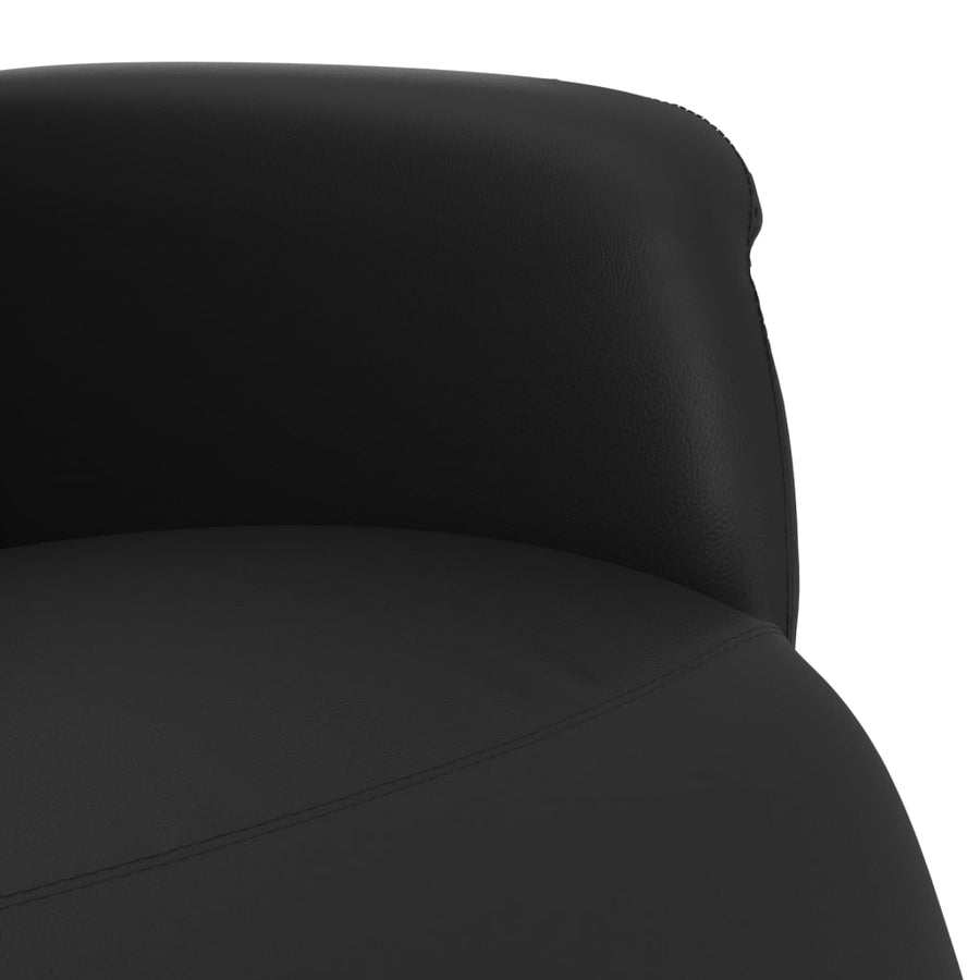 Fauteuil Verstelbaar Met Voetensteun Kunstleer Zwart