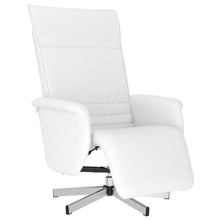 Fauteuil Verstelbaar Met Voetensteun Kunstleer Wit
