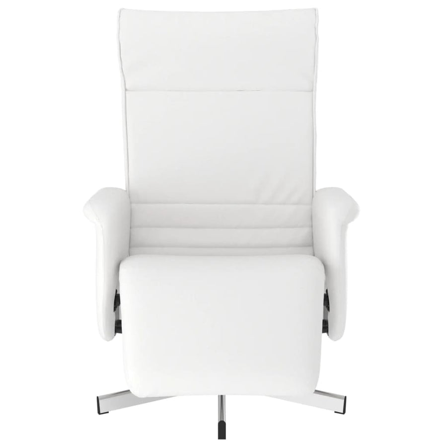 Fauteuil Verstelbaar Met Voetensteun Kunstleer Wit