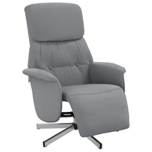 Fauteuil Verstelbaar Met Voetensteun Stof Lichtgrijs