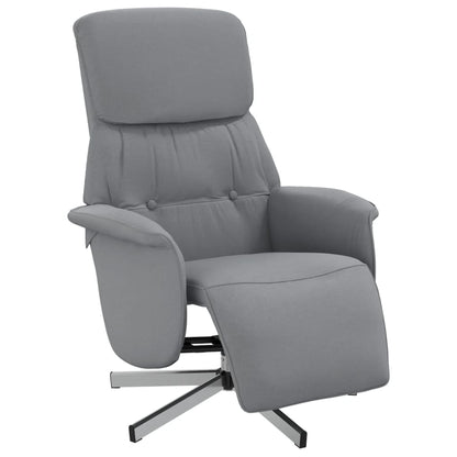 Fauteuil Verstelbaar Met Voetensteun Stof Lichtgrijs