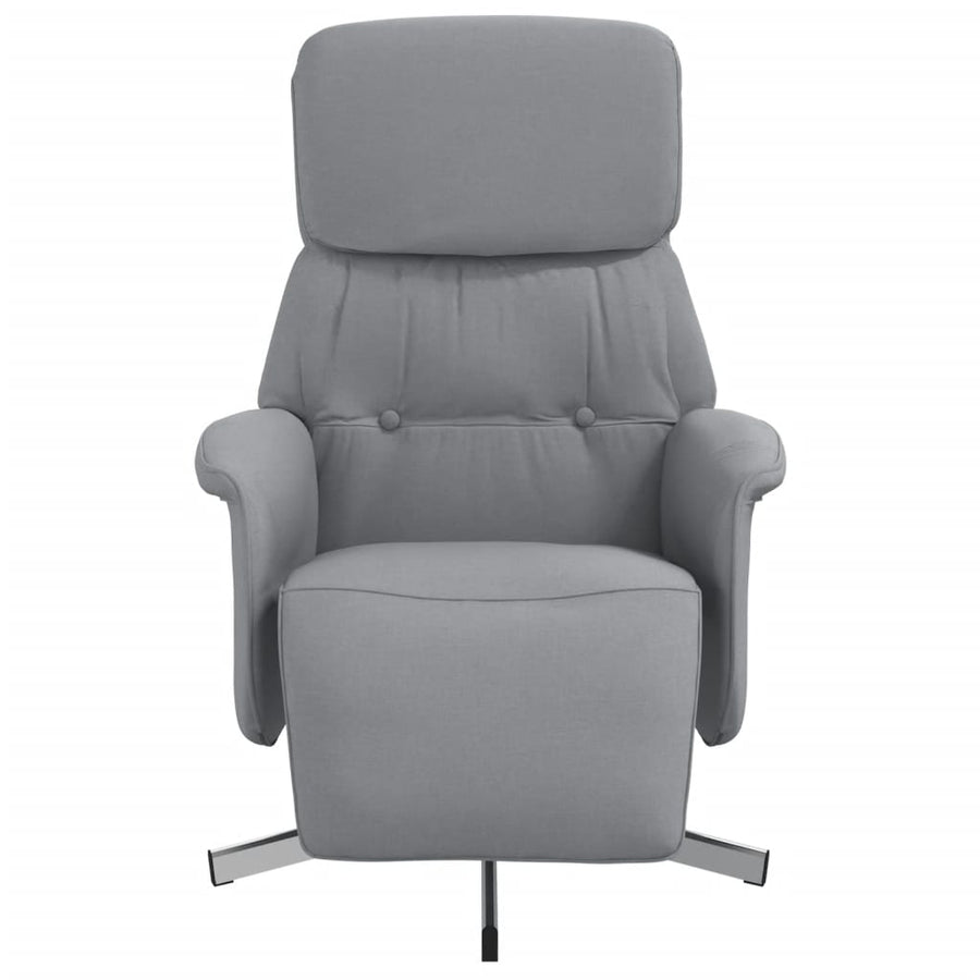 Fauteuil Verstelbaar Met Voetensteun Stof Lichtgrijs