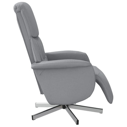 Fauteuil Verstelbaar Met Voetensteun Stof Lichtgrijs