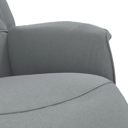 Fauteuil Verstelbaar Met Voetensteun Stof Lichtgrijs