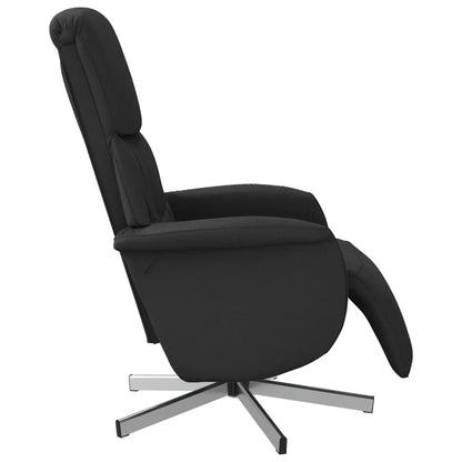 Fauteuil Verstelbaar Met Voetensteun Stof Zwart