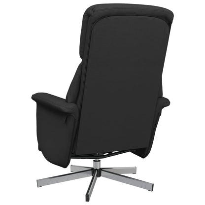 Fauteuil Verstelbaar Met Voetensteun Stof Zwart