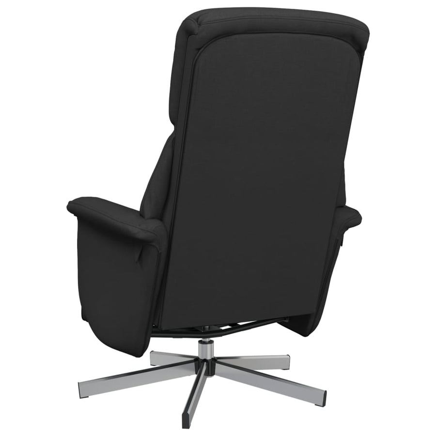 Fauteuil Verstelbaar Met Voetensteun Stof Zwart