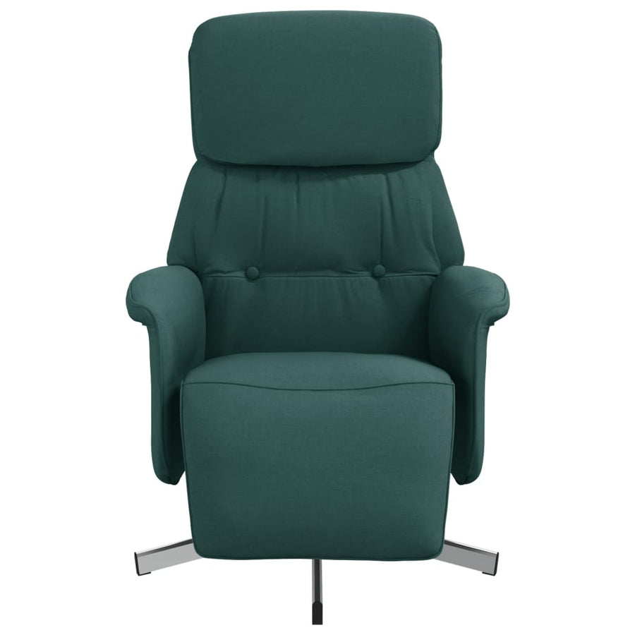 Fauteuil Verstelbaar Met Voetensteun Stof Donkergroen