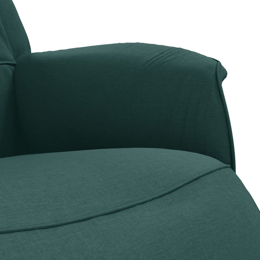 Fauteuil Verstelbaar Met Voetensteun Stof Donkergroen