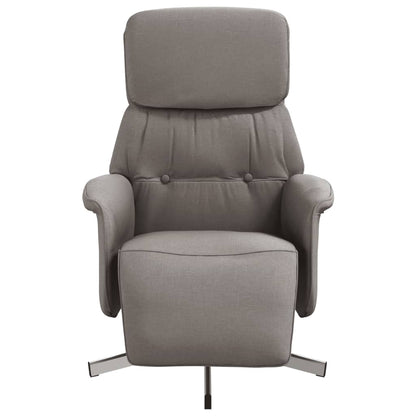 Fauteuil Verstelbaar Met Voetensteun Stof Taupe