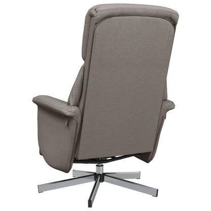 Fauteuil Verstelbaar Met Voetensteun Stof Taupe