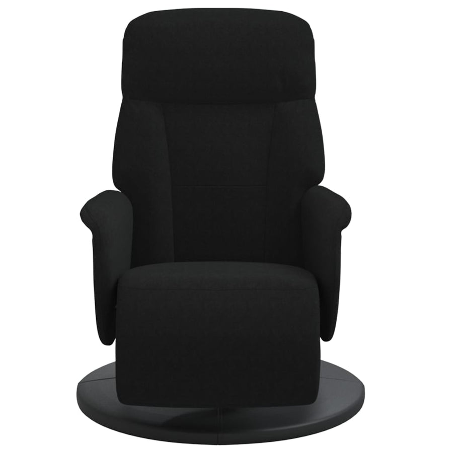 Fauteuil Met Voetensteun Verstelbaar Fluweel Zwart