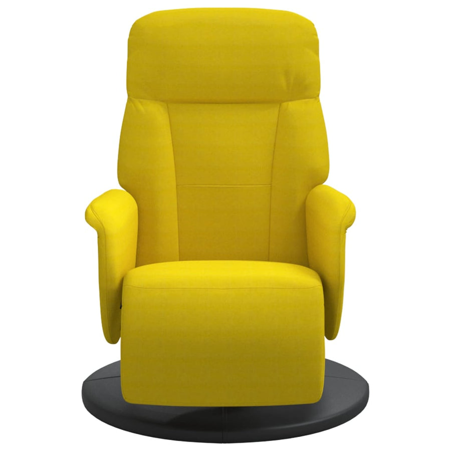 Fauteuil Met Voetensteun Verstelbaar Fluweel Geel