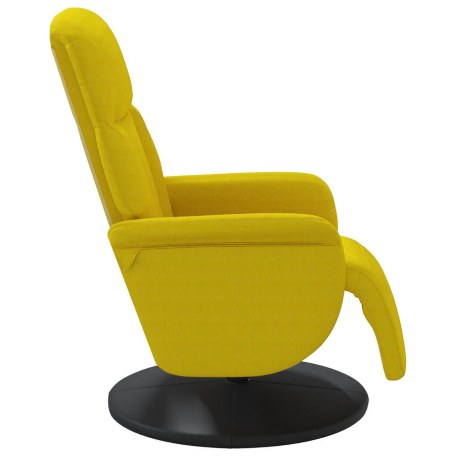Fauteuil Met Voetensteun Verstelbaar Fluweel Geel