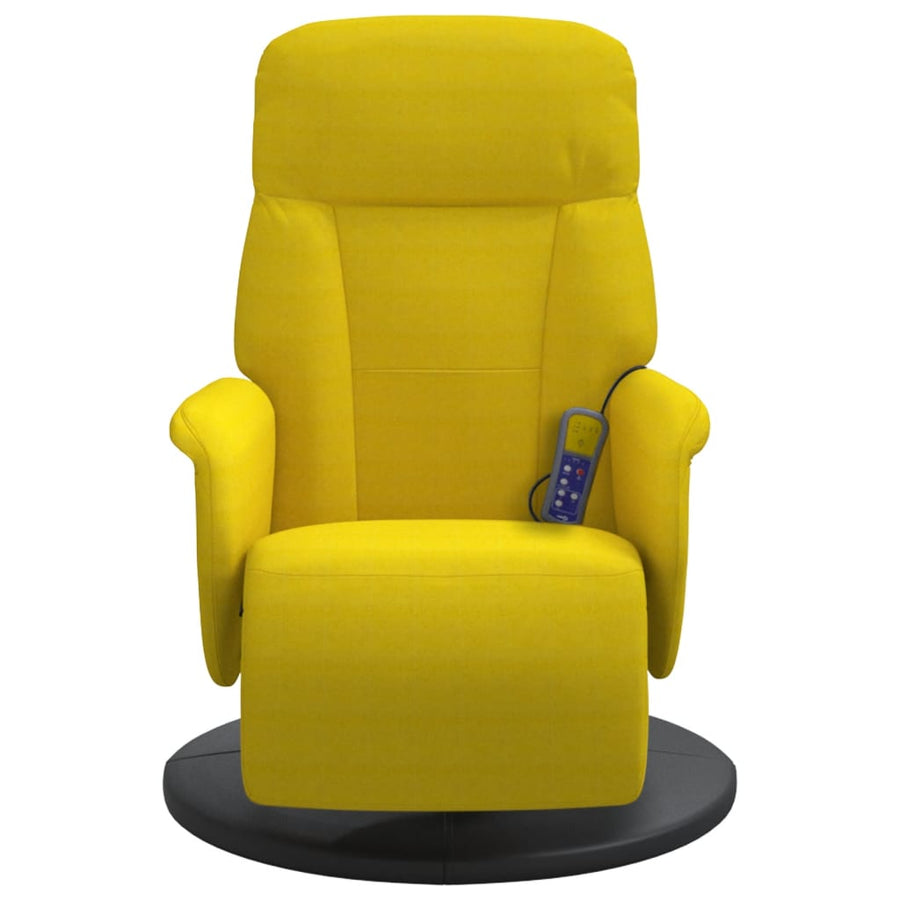 Massagestoel Verstelbaar Met Voetensteun Fluweel Geel