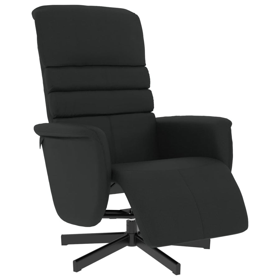 Fauteuil Verstelbaar Met Voetensteun Kunstleer Zwart