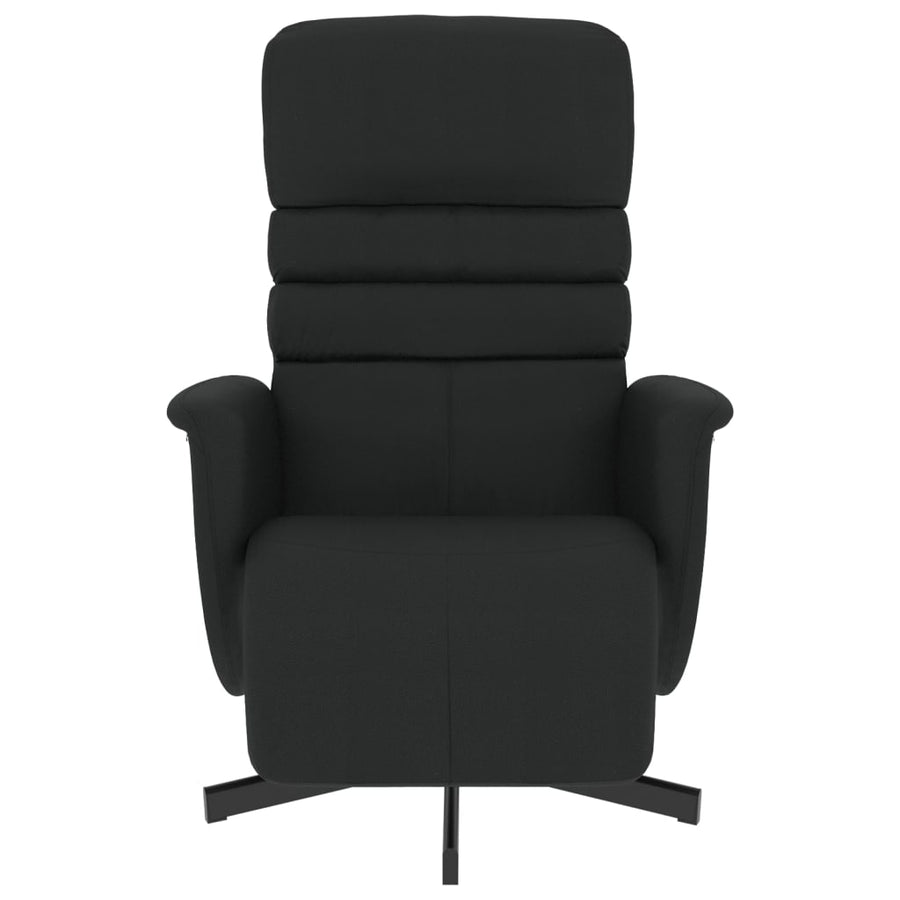 Fauteuil Verstelbaar Met Voetensteun Kunstleer Zwart