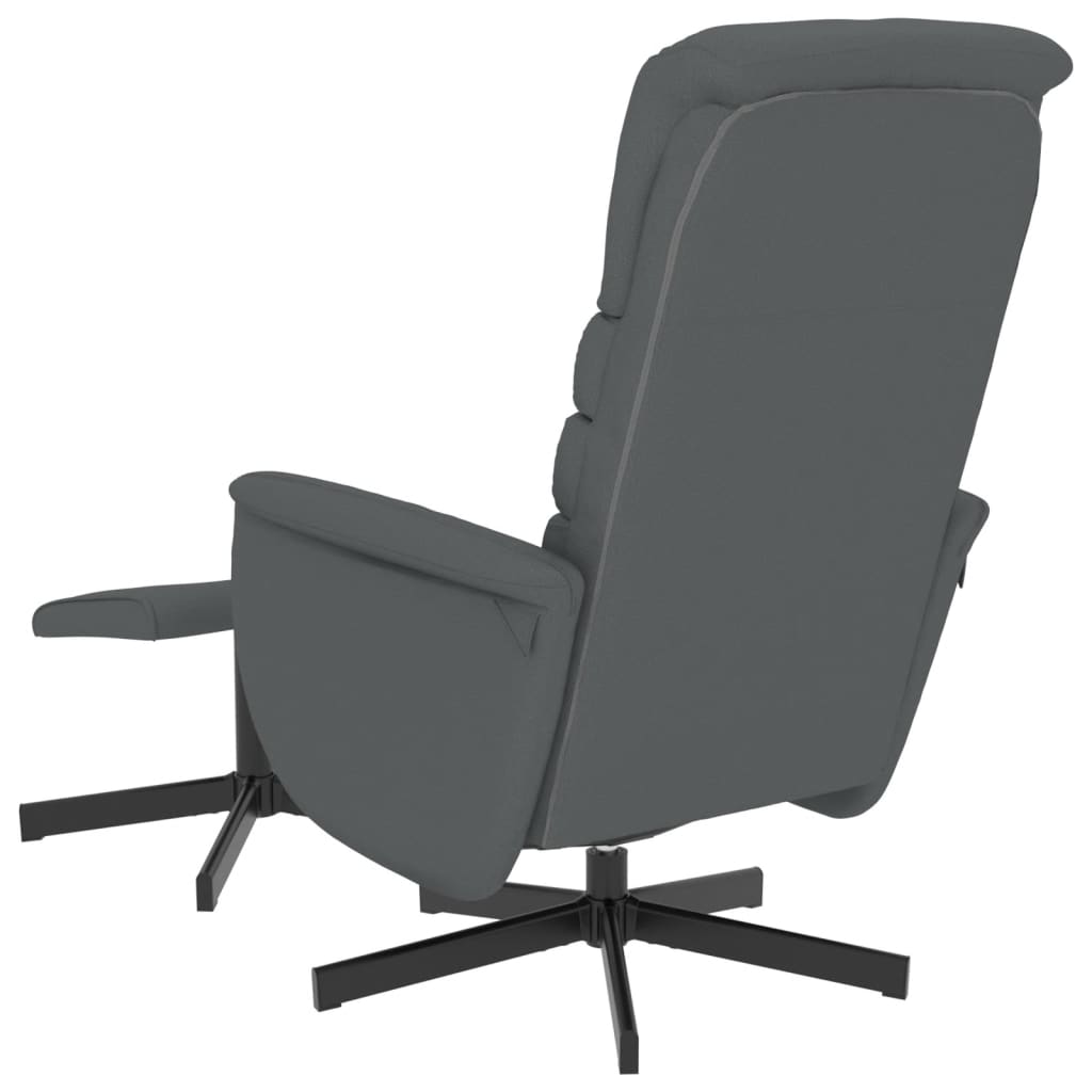 Fauteuil Verstelbaar Met Voetenbankje Kunstleer Grijs