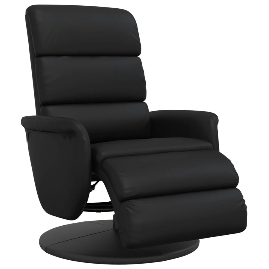 Fauteuil Verstelbaar Met Voetensteun Kunstleer Zwart