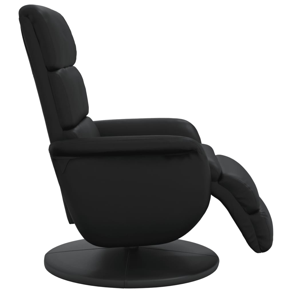 Fauteuil Verstelbaar Met Voetensteun Kunstleer Zwart