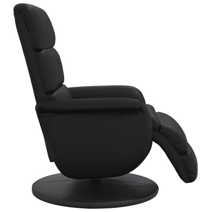 Fauteuil Verstelbaar Met Voetensteun Kunstleer Zwart