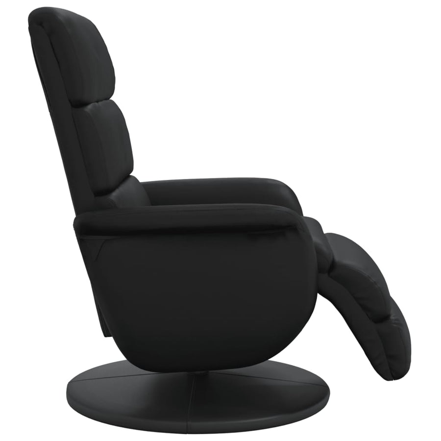 Fauteuil Verstelbaar Met Voetensteun Kunstleer Zwart