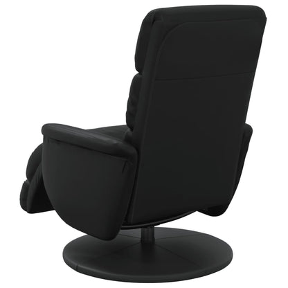Fauteuil Verstelbaar Met Voetensteun Kunstleer Zwart