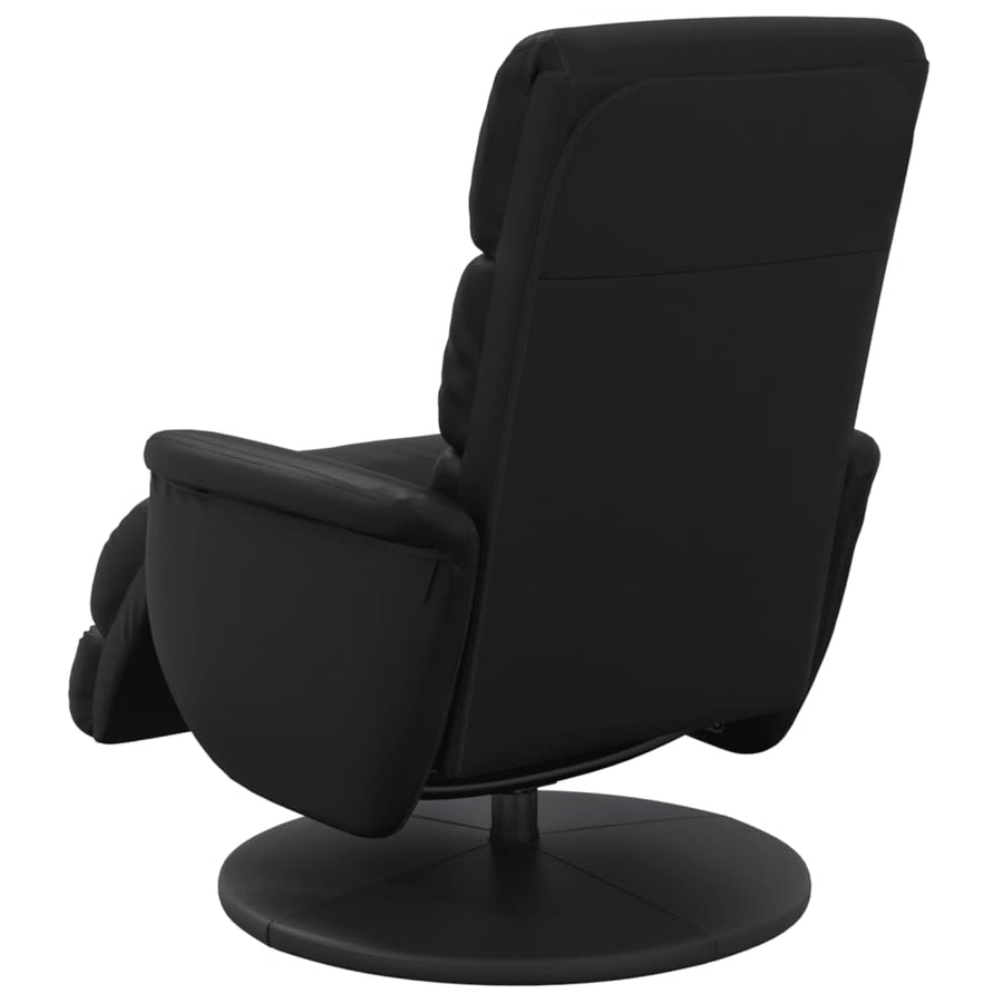 Fauteuil Verstelbaar Met Voetensteun Kunstleer Zwart