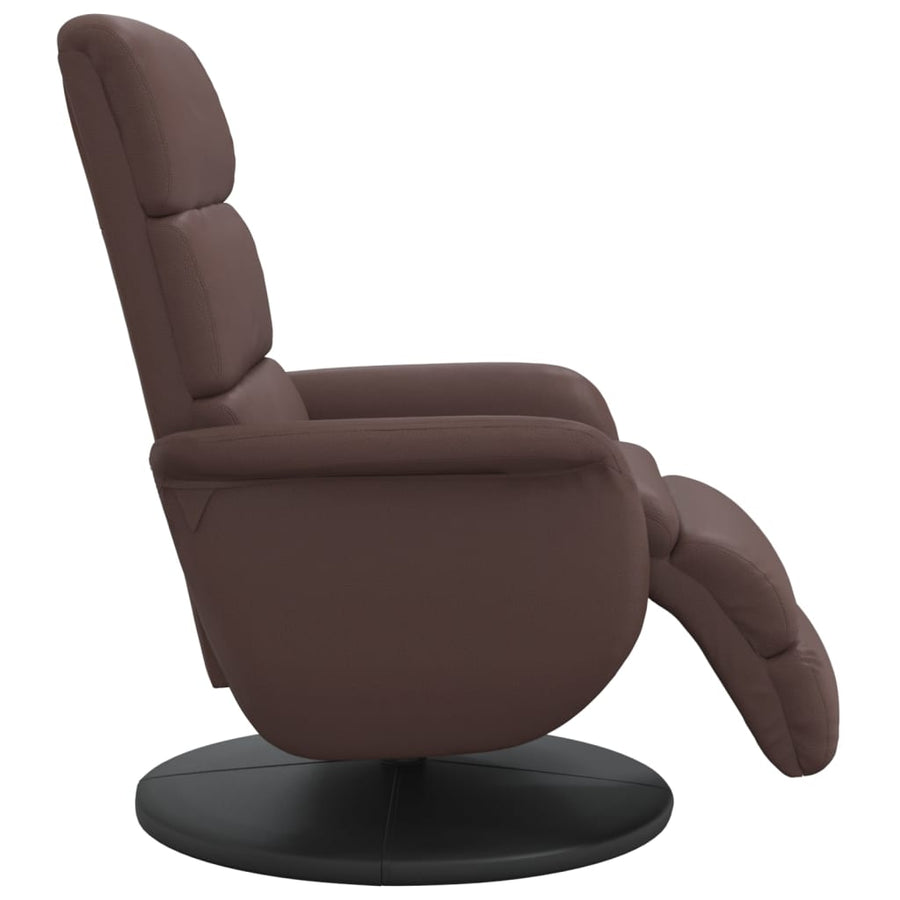 Fauteuil verstelbaar met voetensteun kunstleer bruin