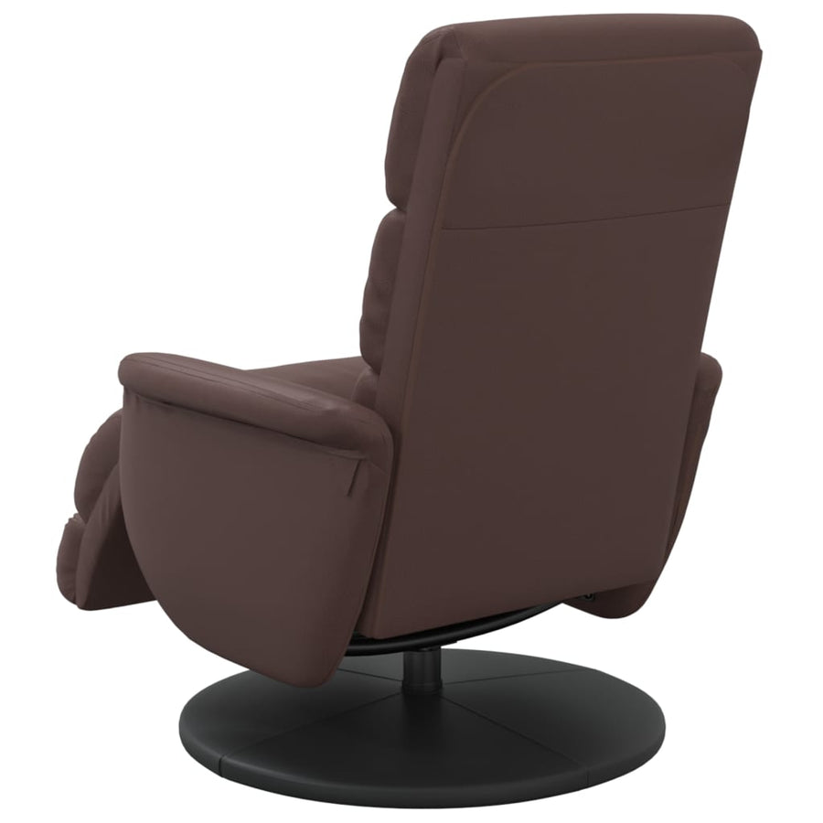 Fauteuil verstelbaar met voetensteun kunstleer bruin