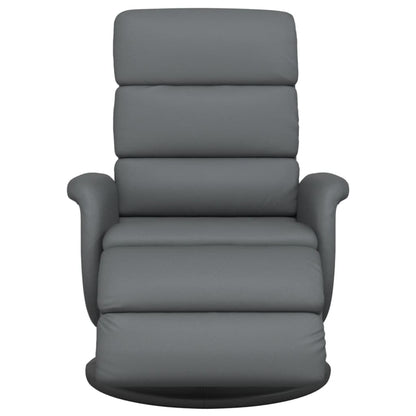 Fauteuil Verstelbaar Met Voetensteun Kunstleer Grijs