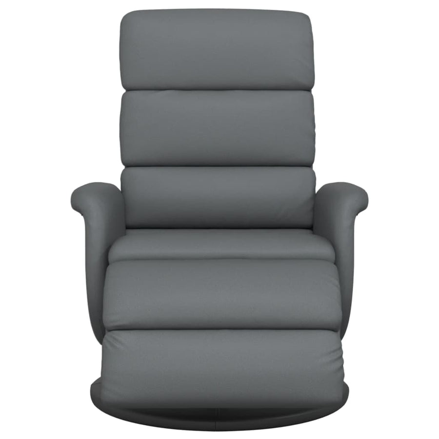 Fauteuil Verstelbaar Met Voetensteun Kunstleer Grijs
