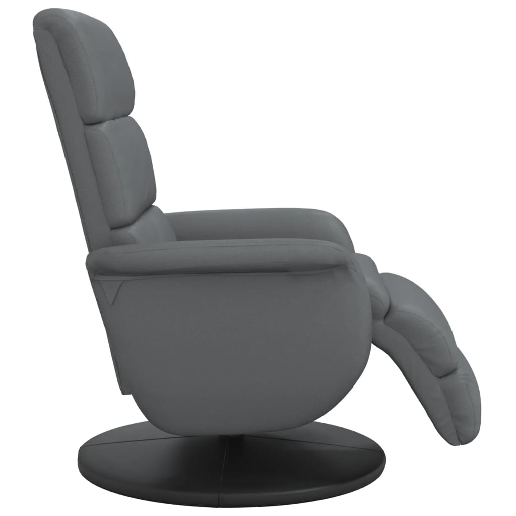 Fauteuil Verstelbaar Met Voetensteun Kunstleer Grijs